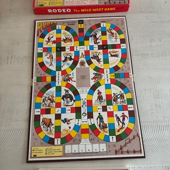 NEW, OPEN BOX 1957 Whitman Rodeo The Wild West Game - Picture 8 of 12